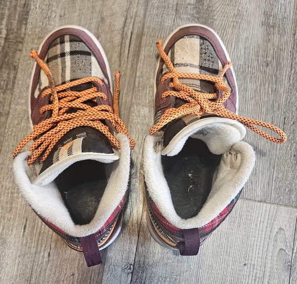 💙💚Air Jordan PLAID Shows Size 1Y❤️🩵 - Picture 2 of 9